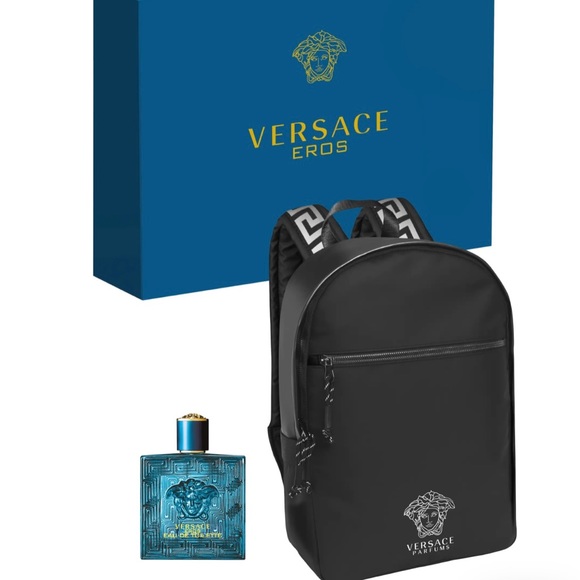 Versace Eros Summer Intensification Backpack Set 3.4 fl oz 100 mL Mens Gift - Picture 2 of 6